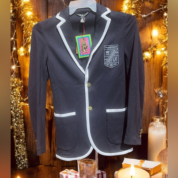 Houston White Collab with Target Stylish Blazer with White Trim & Custom Patch - Picture 1 of 15